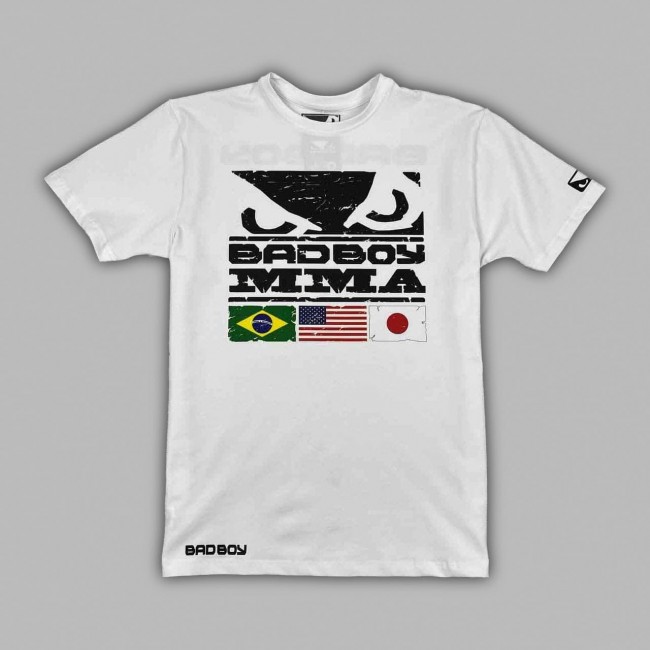 Футболка Bad Boy ММА Three Flags White