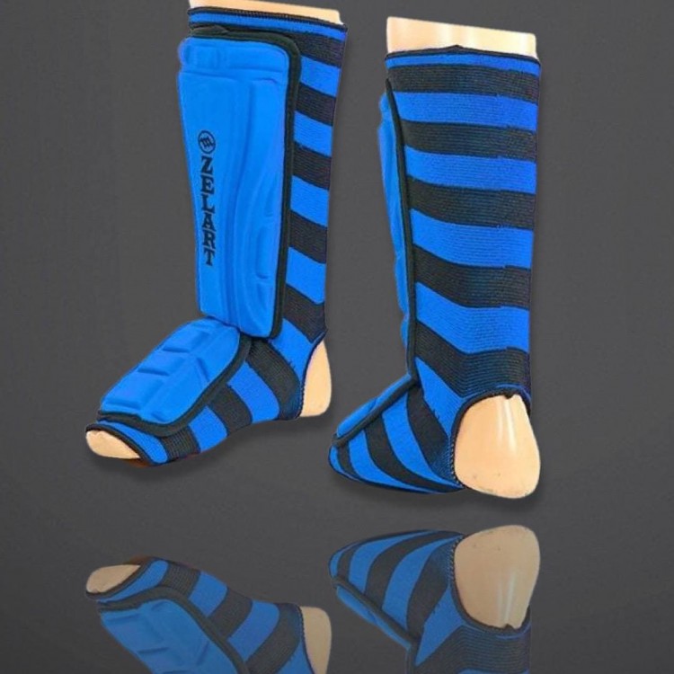 Защита для голени и стопы Zelart blue
