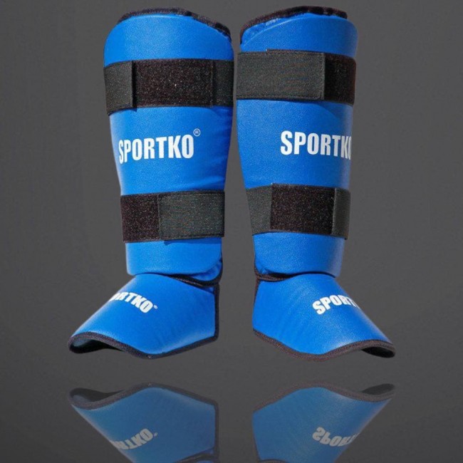 Защита голени и стопы Sportko Shinguards blue