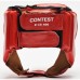 Боксерський шолом шкіряний для змагань Leone Contest Red