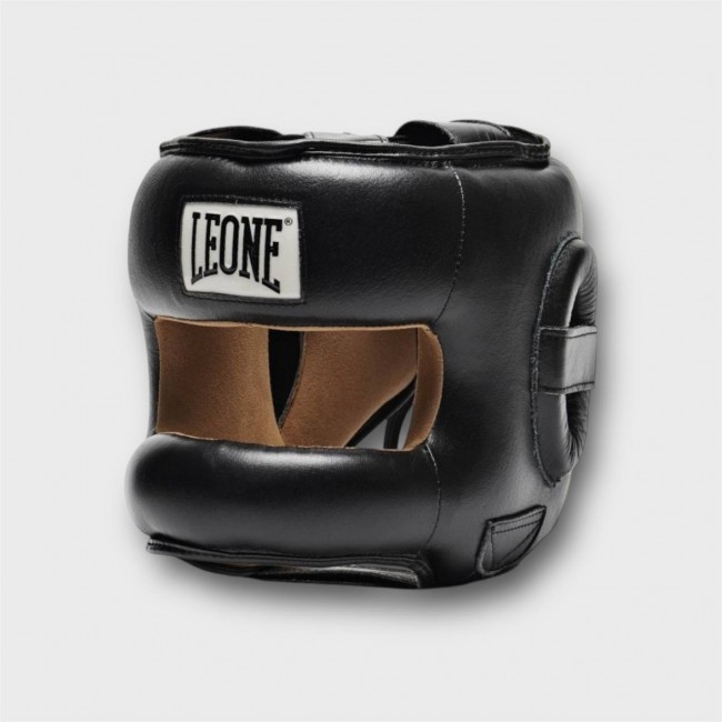 Боксерський шолом шкіряний із бампером Leone Protection