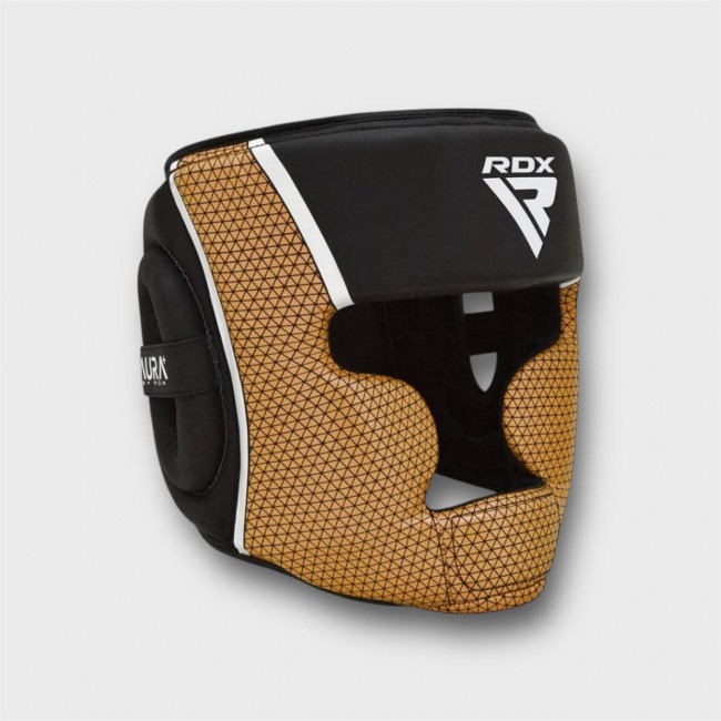 Боксерський шолом RDX T17 Aura Black Gold