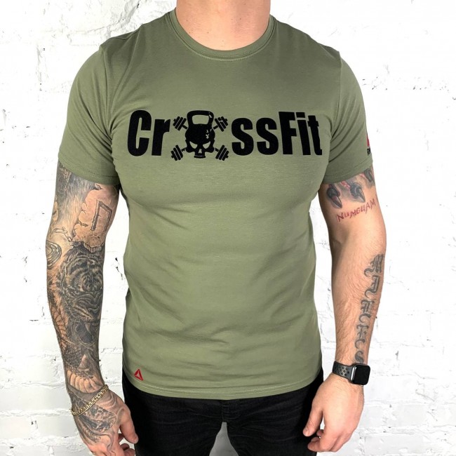 Футболка Reebok Crossfit Skull khaki Футболка Reebok Crossfit Skull khaki