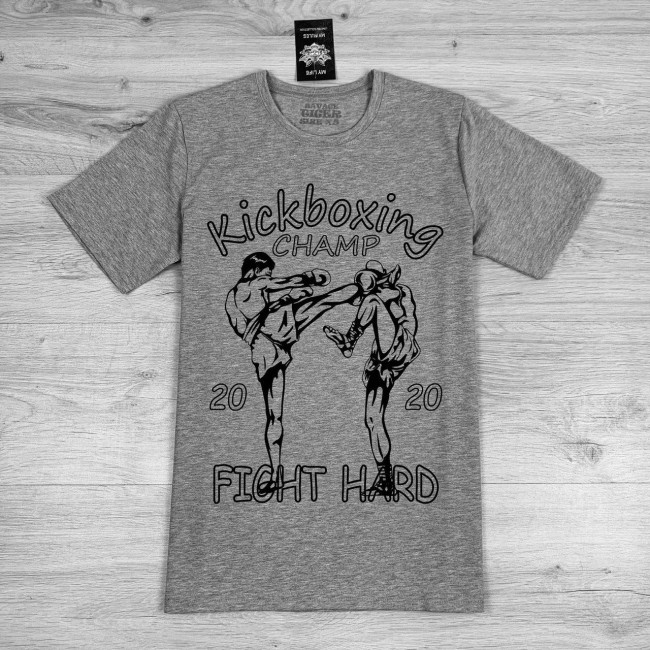 ФУТБОЛКА ST Kickboxing Champ 2020 gray/black
