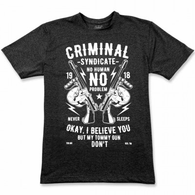 Мужская футболка ST CRIMINAL SYNDICATE gray Мужская футболка ST CRIMINAL SYNDICATE gray