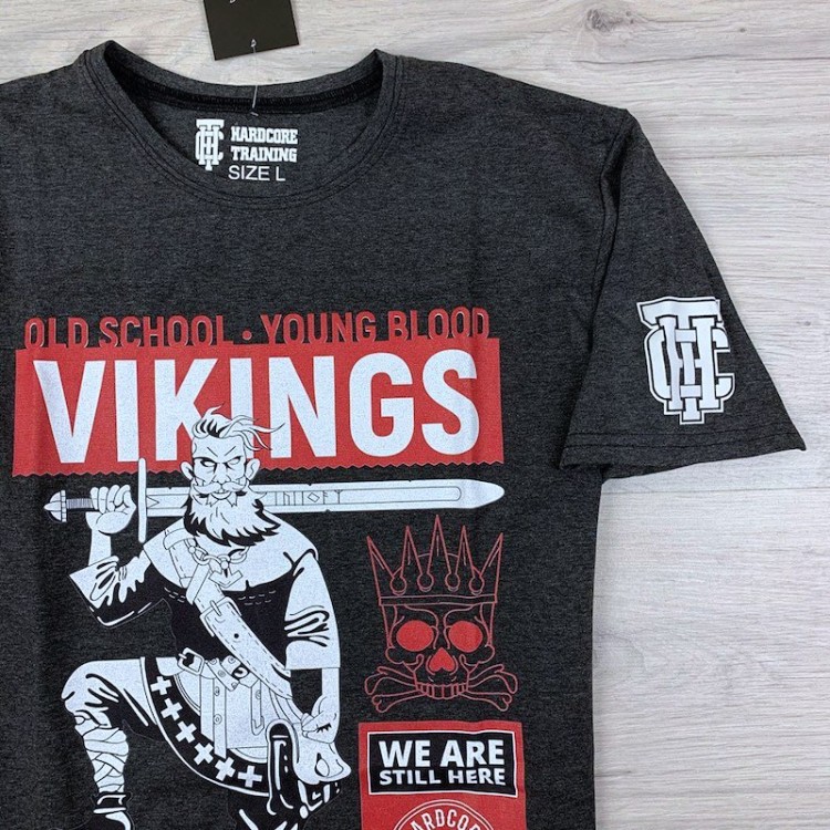 Футболка Hardcore training VIKINGS  ( dark gray )