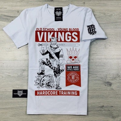 Футболка Hardcore training VIKINGS (white)