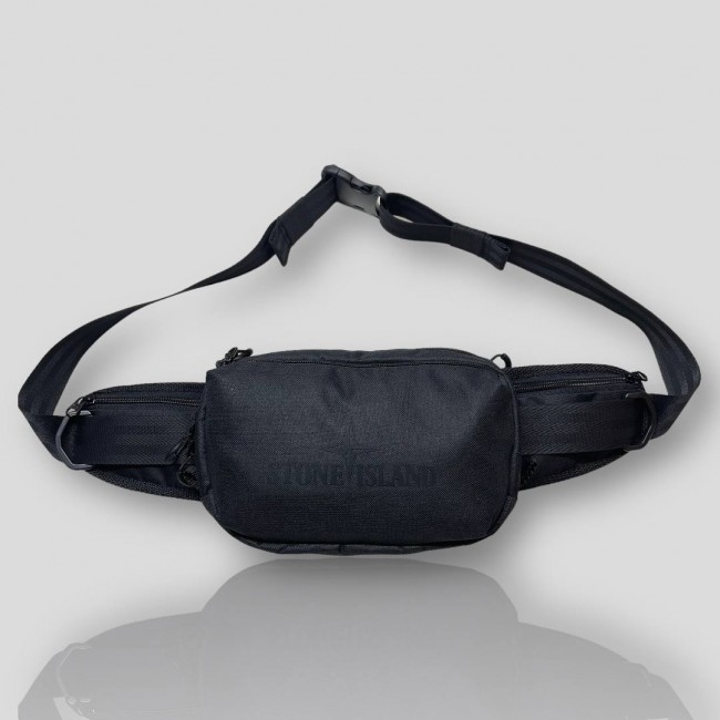 Бананка, поясна сумка TGR Stone Island black all