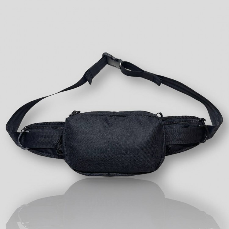 Бананка, поясна сумка TGR Stone Island black all