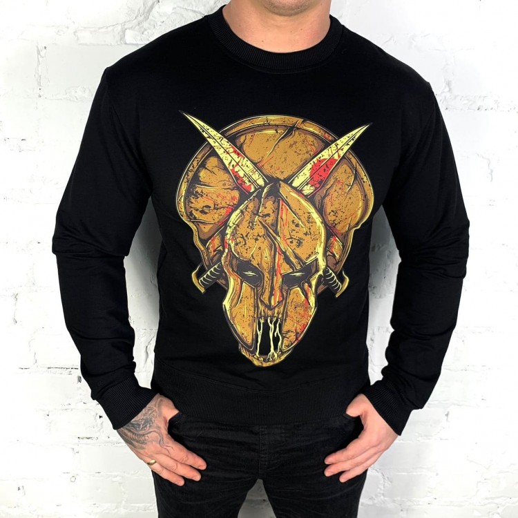 Свитшот ST SKULL BLOOD AND SWORD black
