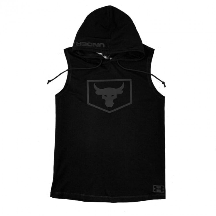 Безрукавка UA Yoox Project Rock Warmup Top black all Безрукавка UA Yoox Project Rock Warmup Top black all