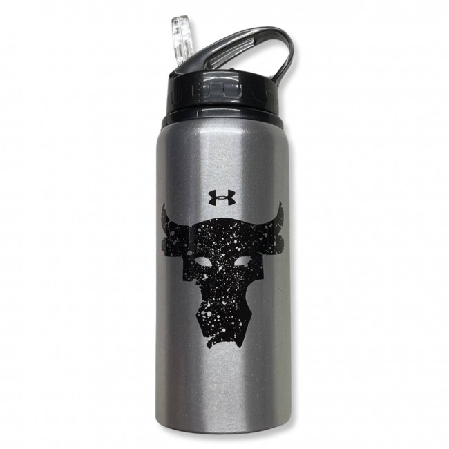 Бутылка спортивная Under Armour Project Rock Bull steel/black