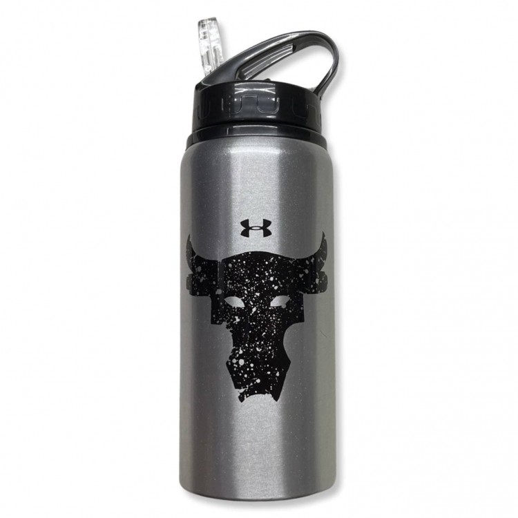Бутылка спортивная Under Armour Project Rock Bull steel/black