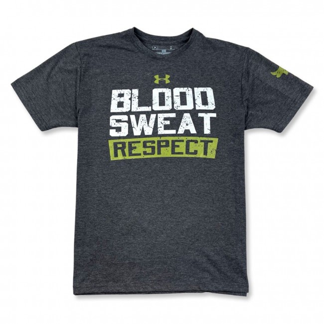 Футболка Under Armour Project Rock Blood Sweat Respect gray Футболка Under Armour Project Rock Blood Sweat Respect gray