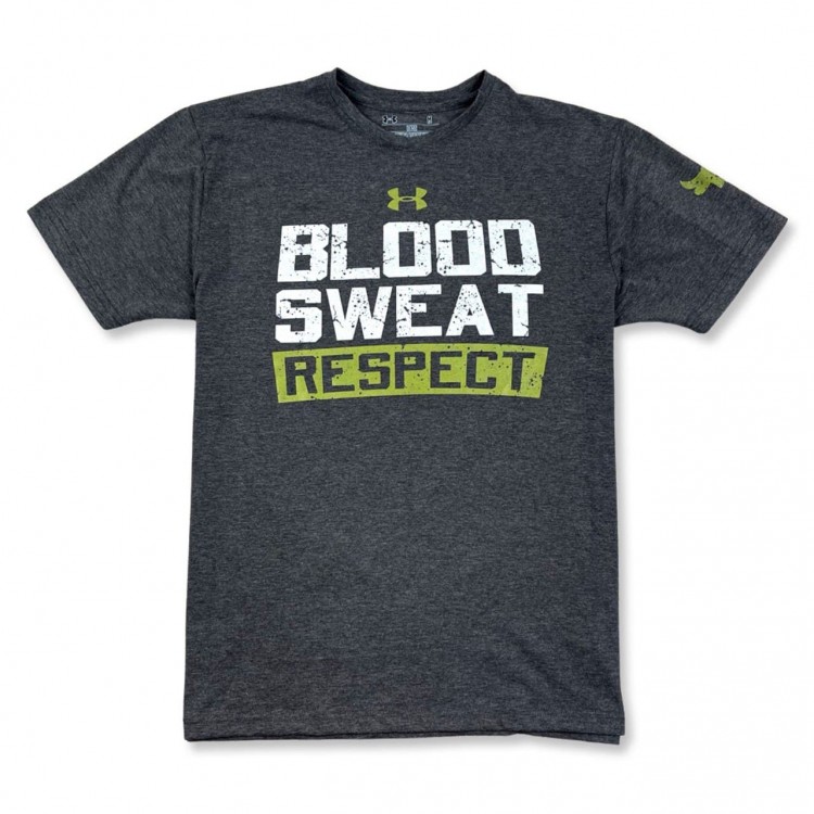 Футболка Under Armour Project Rock Blood Sweat Respect gray