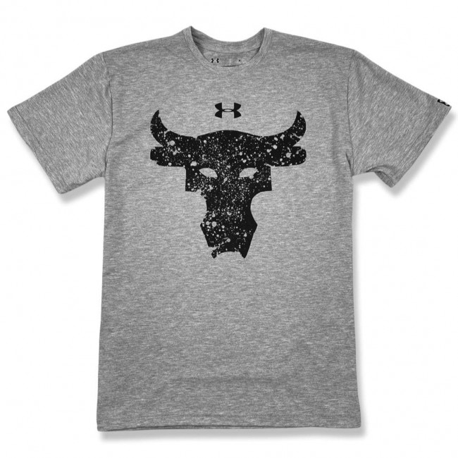 Мужская футболка Under Armour Project Rock Bull silver/black