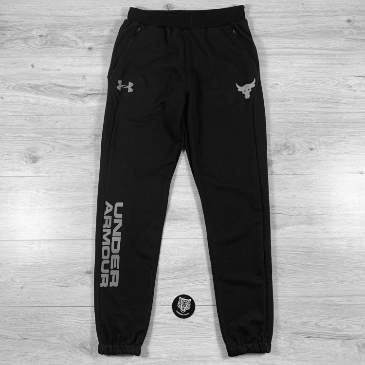Штаны UA Pants Project Rock Triple Cotton black/gray