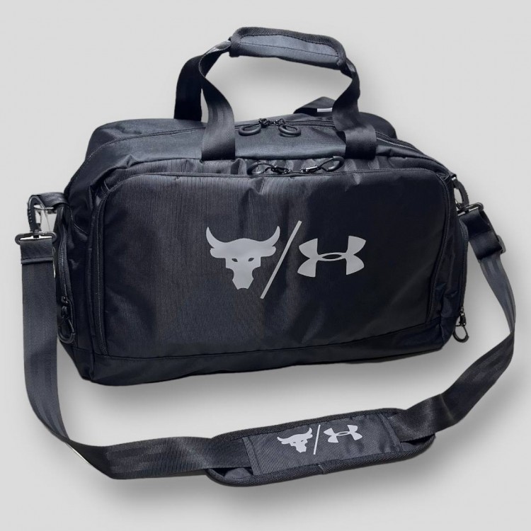 Сумка спортивна Under Armour Project Rock Bag gray logo L