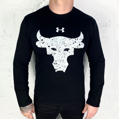 Кофта мужская Under Armour Project Rock CС Longsleeve black/white Кофта мужская Under Armour Project Rock CС Longsleeve black/white