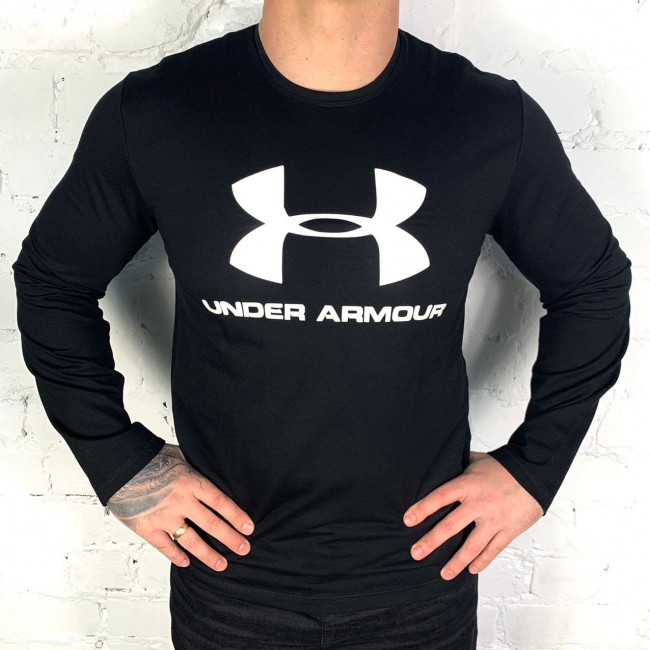 Лонгслив Under Armour Sportstyle Logo SS black/white