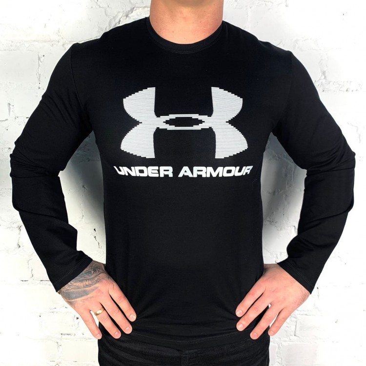 Лонгслив Under Armour Stripe Logo black/white Лонгслив Under Armour Stripe Logo black/white