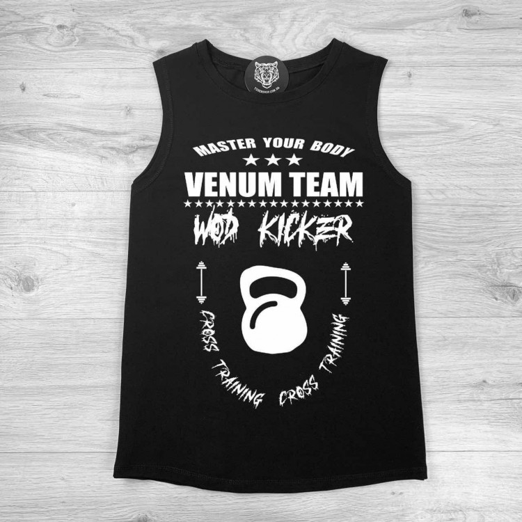 Майка Venum Wod Kicker T-shirt White Black Майка Venum Wod Kicker T-shirt White Black