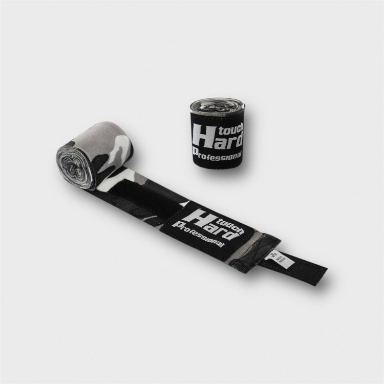 Бинти боксерські еластичні HARD TOUCH Zelart camo white 3м